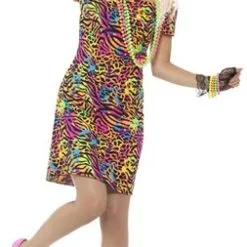 Lynn Dame -Lynn Dame 80s neon tijger dames carnavalskostuum 2