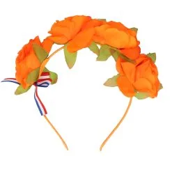 Wij Zijn Holland Haaraccessoire Oranje -Lynn Dame Diadeem bloem oranje 3