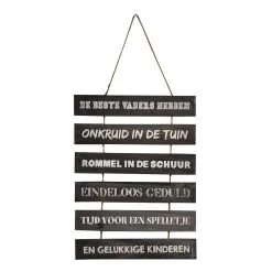 Wauw Houten Tuinladder Met Tekst “In Deze Mancave”