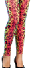 Hoed Zwart-goud Pailletten -Lynn Dame Party leggings Regenboog Luipaard