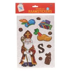 4 Het Moment Vlaggenlijn Sint Zwart Wit -Lynn Dame Raamstickers Sinterklaas 1