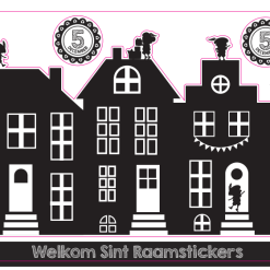 Sint Zwart-wit Letterslinger Welkom Sinterklaas