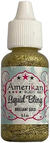 Amerikan Body Art Liquid Bling Brilliant Gold 3 Amerikan Body Art Liquid Bling Brilliant Gold