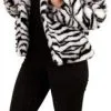 Party Xplosion Bontjas Carnaval Zebra Dames -Lynn Dame bontjas carnaval zebra dames