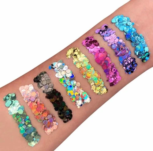 Moon Creations Chunky Glitter Gel Holographic Groen 5 Moon Creations Chunky Glitter Gel Holographic Groen - Afbeelding 3