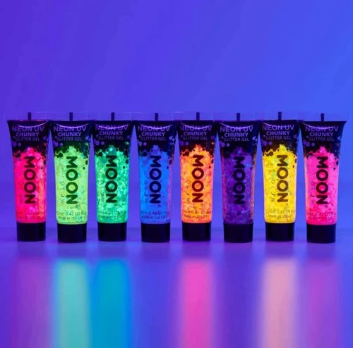 Moon Creations Chunky Glitter Gel Neon Geel 5 Moon Creations Chunky Glitter Gel Neon Geel - Afbeelding 3