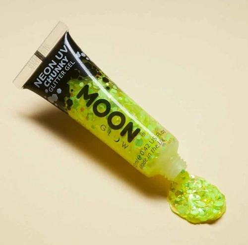 Moon Creations Chunky Glitter Gel Neon Geel 3 Moon Creations Chunky Glitter Gel Neon Geel