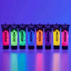 Moon Creations Chunky Glitter Gels Neon Geel Groen Paars -Lynn Dame chunky glitter gels neon geel groen paars 3