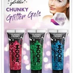 Moon Creations Chunky Glitter Gels Rood Groen Blauw