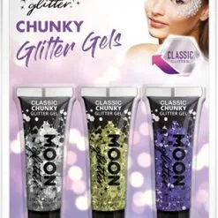 Moon Creations Chunky Glitter Gels Zilver Goud Lavender