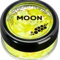 Moon Creations Chunky Glitter Neon UV Geel