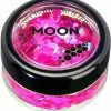 Moon Creations Chunky Glitter Neon UV Magenta