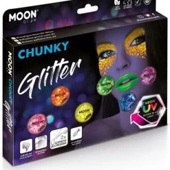 Moon Creations Chunky Glitter Neon UV Voordeelset