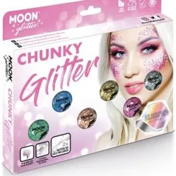 Moon Creations Chunky Glitter Set Met Losse Gel