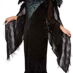 Smiffy's Deluxe Raven Princess Halloween Kids Meisjes Kostuum