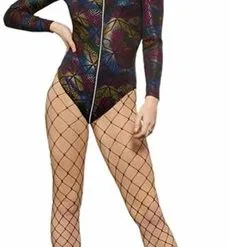 Fever Miss Whiplash Rainbow Print Bodysuit