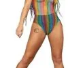 Fever Rainbow Fishnet Bodysuit -Lynn Dame fever rainbow fishnet bodysuit