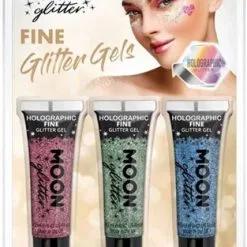 Moon Creations Fine Glitter Gels Roze Groen Blauw
