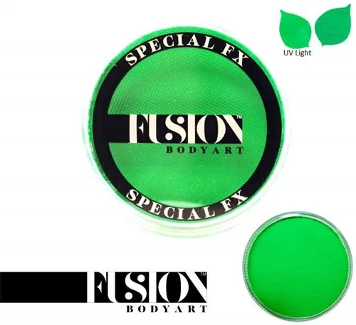 FUSION BODY ART Fusion FX Paint UV Neon Green 32 Gram 4 FUSION BODY ART Fusion FX Paint UV Neon Green 32 Gram - Afbeelding 2
