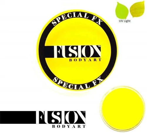 FUSION BODY ART Fusion FX Paint UV Neon Yellow 32 Gram 4 FUSION BODY ART Fusion FX Paint UV Neon Yellow 32 Gram - Afbeelding 2
