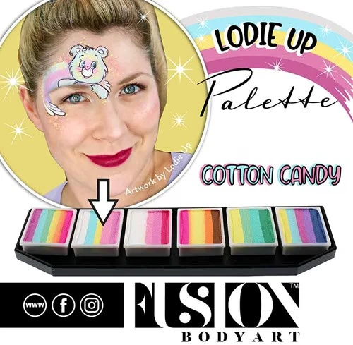 FUSION BODY ART Fusion Splitcake Schmink Lodie Up Cotton Candy 30 Gram 4 FUSION BODY ART Fusion Splitcake Schmink Lodie Up Cotton Candy 30 Gram - Afbeelding 2