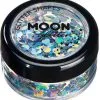 Moon Creations Glitter Shapes Holographic Zilver