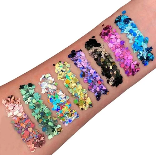 Moon Creations Glitter Shapes Holographic Zwart 4 Moon Creations Glitter Shapes Holographic Zwart - Afbeelding 2