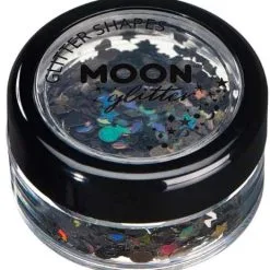 Moon Creations Glitter Shapes Holographic Zwart