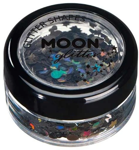 Moon Creations Glitter Shapes Holographic Zwart 3 Moon Creations Glitter Shapes Holographic Zwart