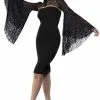 FEVER Gotic Sleeve Shawl Halloween Dames -Lynn Dame gotic sleeve shawl halloween dames