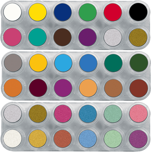 Grimas Water Make-up Pure Palet 36 Kleuren 3 Grimas Water Make-up Pure Palet 36 Kleuren