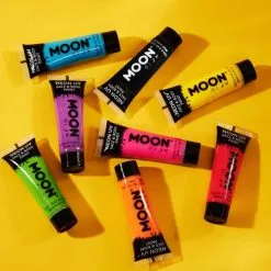 Moon Creations Intense Neon Face And Body Paint Oranje 12ml -Lynn Dame intense neon face and body paint oranje 12ml 2