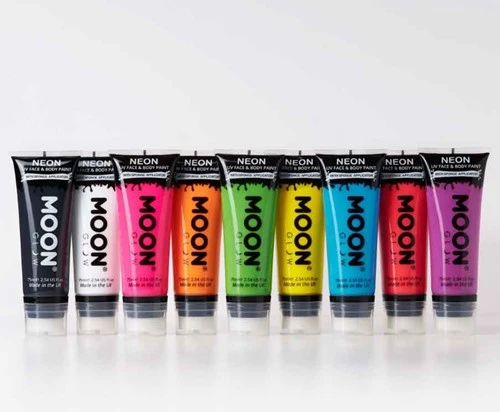 Moon Creations Intense Neon Face And Body Paint Wit 75ml 4 Moon Creations Intense Neon Face And Body Paint Wit 75ml - Afbeelding 2