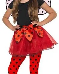 Smiffy's Lieveheren Beestje Kostuum Rood Zwart Kids Meisje One Size