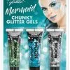 Moon Creations Mermaid Chunky Glitter Gels Groen Blauw Zilver -Lynn Dame mermaid chunky glitter gels groen blauw zilver
