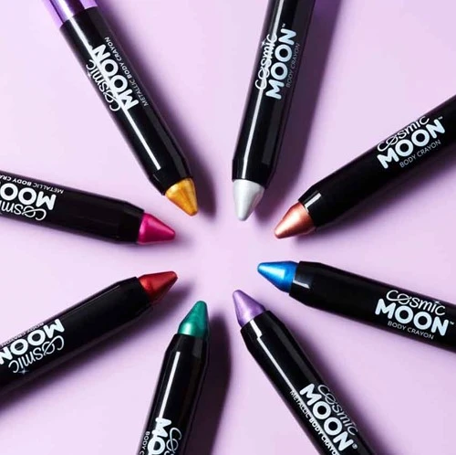 Moon Creations Metallic Body Crayons Schminkstift Zilver 4 Moon Creations Metallic Body Crayons Schminkstift Zilver - Afbeelding 2