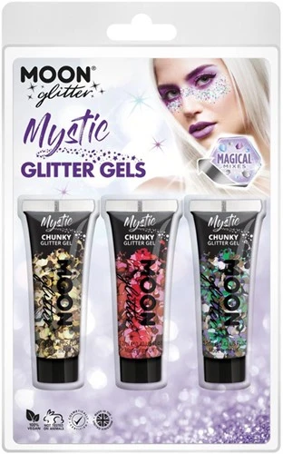 Moon Creations Mystic Glitter Gel Set Goud Rood Galaxy 3 Moon Creations Mystic Glitter Gel Set Goud Rood Galaxy
