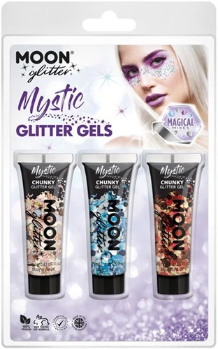 Moon Creations Mystic Glitter Gels Goud Blauw Rood 3 Moon Creations Mystic Glitter Gels Goud Blauw Rood