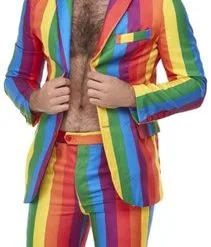 Stand Out Suits Regenboog Herenkostuum -Lynn Dame regenboog kostuum